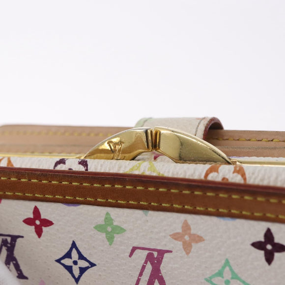 LOUIS VUITTON Multicolor Porte MonnaieViennois Wallet White M92987 Auth 191958