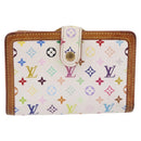 LOUIS VUITTON Multicolor Porte MonnaieViennois Wallet White M92987 Auth 191958-13
