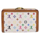 LOUIS VUITTON Multicolor Porte MonnaieViennois Wallet White M92987 Auth 191958-2