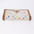 LOUIS VUITTON Multicolor Porte MonnaieViennois Wallet White M92987 Auth 191958-6
