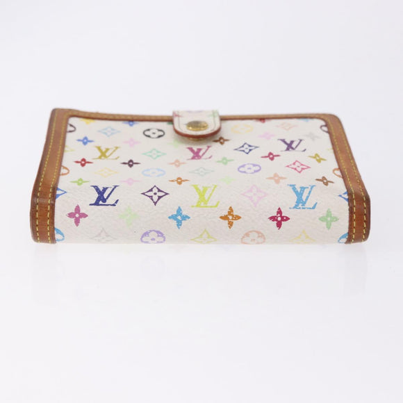 LOUIS VUITTON Multicolor Porte MonnaieViennois Wallet White M92987 Auth 191958