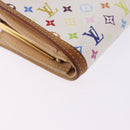 LOUIS VUITTON Multicolor Porte MonnaieViennois Wallet White M92987 Auth 191958-7