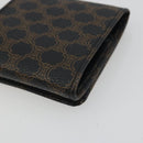CELINE Macadam Canvas Coin Purse PVC Leather Black Gold Auth 191960V-10