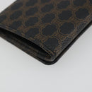 CELINE Macadam Canvas Coin Purse PVC Leather Black Gold Auth 191960V-11