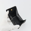 CELINE Macadam Canvas Coin Purse PVC Leather Black Gold Auth 191960V-13