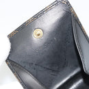CELINE Macadam Canvas Coin Purse PVC Leather Black Gold Auth 191960V-14