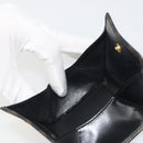 CELINE Macadam Canvas Coin Purse PVC Leather Black Gold Auth 191960V-17