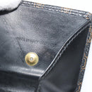 CELINE Macadam Canvas Coin Purse PVC Leather Black Gold Auth 191960V-18