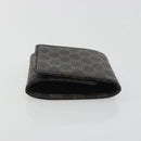 CELINE Macadam Canvas Coin Purse PVC Leather Black Gold Auth 191960V-4