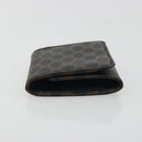 CELINE Macadam Canvas Coin Purse PVC Leather Black Gold Auth 191960V-5