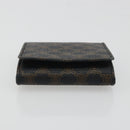 CELINE Macadam Canvas Coin Purse PVC Leather Black Gold Auth 191960V-7