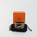 HERMES Bangle Emile TGM Bracelet metal Cloisonne Dark Brown Auth 191963V-12