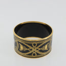 HERMES Bangle Emile TGM Bracelet metal Cloisonne Dark Brown Auth 191963V-4