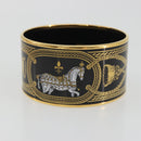HERMES Bangle Emile TGM Bracelet metal Cloisonne Dark Brown Auth 191963V-5