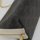 CELINE Triomphe Chain Shoulder Bag PVC Black Gold Auth 191964A-16