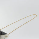 CELINE Triomphe Chain Shoulder Bag PVC Black Gold Auth 191964A-14