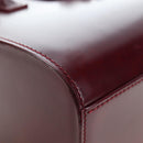 CARTIER PANTHERE Hand Bag Leather Bordeaux Silver Auth 191965V-10