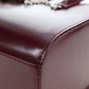 CARTIER PANTHERE Hand Bag Leather Bordeaux Silver Auth 191965V-11