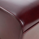 CARTIER PANTHERE Hand Bag Leather Bordeaux Silver Auth 191965V-12