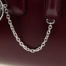 CARTIER PANTHERE Hand Bag Leather Bordeaux Silver Auth 191965V-14