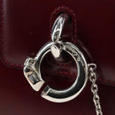CARTIER PANTHERE Hand Bag Leather Bordeaux Silver Auth 191965V-15