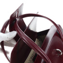 CARTIER PANTHERE Hand Bag Leather Bordeaux Silver Auth 191965V-16