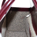 CARTIER PANTHERE Hand Bag Leather Bordeaux Silver Auth 191965V-19
