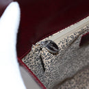 CARTIER PANTHERE Hand Bag Leather Bordeaux Silver Auth 191965V-21