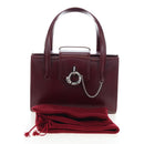 CARTIER PANTHERE Hand Bag Leather Bordeaux Silver Auth 191965V-26