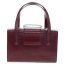 CARTIER PANTHERE Hand Bag Leather Bordeaux Silver Auth 191965V-3
