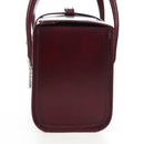 CARTIER PANTHERE Hand Bag Leather Bordeaux Silver Auth 191965V-4