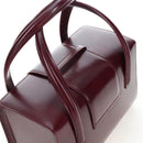 CARTIER PANTHERE Hand Bag Leather Bordeaux Silver Auth 191965V-6