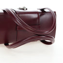 CARTIER PANTHERE Hand Bag Leather Bordeaux Silver Auth 191965V-7