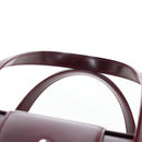CARTIER PANTHERE Hand Bag Leather Bordeaux Silver Auth 191965V-8