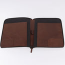 FENDI Zucca Canvas Document Bag PVC Brown Silver Auth 191966V-9
