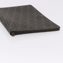 FENDI Zucca Canvas Document Bag PVC Brown Silver Auth 191966V-5