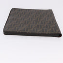 FENDI Zucca Canvas Document Bag PVC Brown Silver Auth 191966V-6