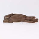 GUCCI Gloves Leather Brown Auth 191970V-12