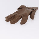 GUCCI Gloves Leather Brown Auth 191970V-14