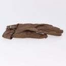 GUCCI Gloves Leather Brown Auth 191970V-4