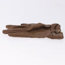 GUCCI Gloves Leather Brown Auth 191970V-5