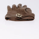 GUCCI Gloves Leather Brown Auth 191970V-7