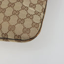 GUCCI GG Canvas Web Sherry Line Shoulder Bag Beige Silver Auth 191971A-14