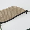 GUCCI GG Canvas Web Sherry Line Shoulder Bag Beige Silver Auth 191971A-6