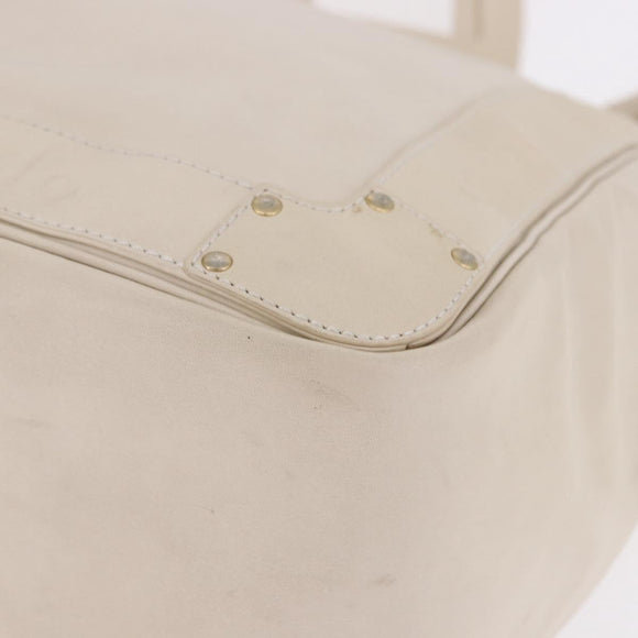 Chloe Eden Tote Bag Leather Ivory Gold Auth 191972A