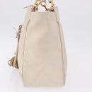 Chloe Eden Tote Bag Leather Ivory Gold Auth 191972A-4