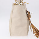 Chloe Eden Tote Bag Leather Ivory Gold Auth 191972A-5