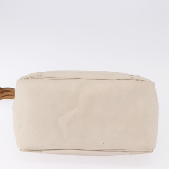 Chloe Eden Tote Bag Leather Ivory Gold Auth 191972A