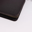 LOUIS VUITTON Taiga Porte Billets Monnaie Zip Wallet Acajou M30676 Auth 191974-14
