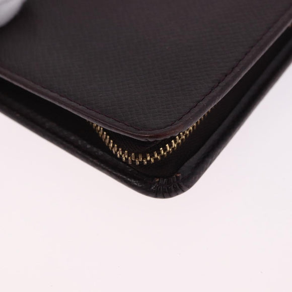 LOUIS VUITTON Taiga Porte Billets Monnaie Zip Wallet Acajou M30676 Auth 191974